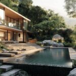 Soluzioni innovative per construire une piscine sur un terrain en pente: il design dei bordi